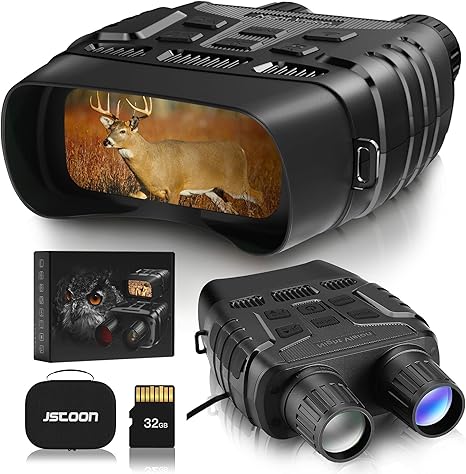 GTHUNDER Night Vision Goggles - 4K UHD/ 4K Infrared Night Vision with 4"/3" HD Screen and 32GB Memory Card for Photos and Videos